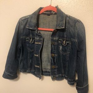 AE denim crop jacket